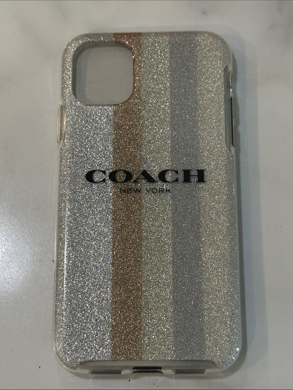Coach Glitter Stripe Phone Case by Incipio - glitter stripes new without Box - Picture 3 of 8